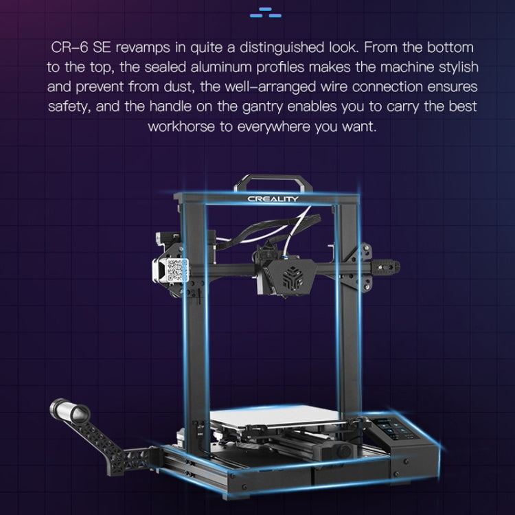 CREALITY CR-6 SE 350W Intelligenter nivellierungsfreier DIY 3D-Drucker, Druckgröße: 23,5 x 23,5 x 25cm, EU Stecker, CR-6 SE