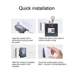 Sonoff Touch 86mm 1-fach gehärtetes Glas-Panel Wandschalter Smart Home Licht-Touch-Schalter, kompatibel mit Alexa und Google Home, AC 90V-250V 400W 2A, 86mm