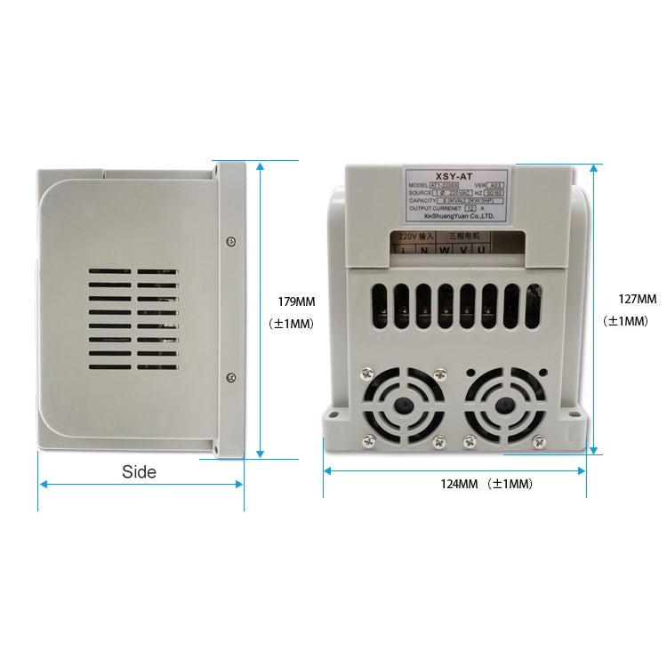 AT1-2200X 2,2KW 220V Einphasen-Eingang Dreiphasen-Ausgang Wechselrichter Motorregler, AT1-2200X