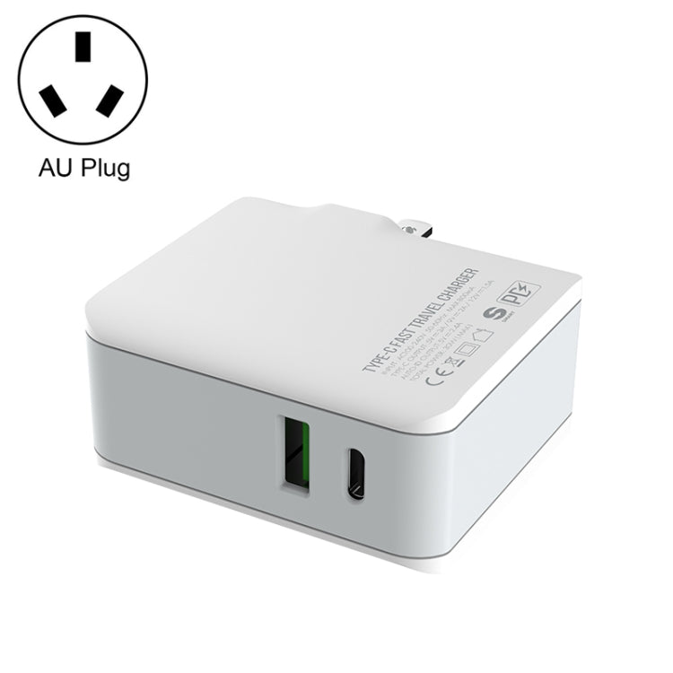 LDNIO A4403C 30W PD + Auto-ID faltbares Schnellreise-Ladegerät mit 1m 8-Pin-Kabel, AU-Stecker, mit 8-Pin-Kabel, 30W mit 8-Pin-Kabel