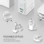 LDNIO A4403C 30W PD + Auto-ID faltbares Schnellreise-Ladegerät mit 1m 8-Pin-Kabel, AU-Stecker, mit 8-Pin-Kabel, 30W mit 8-Pin-Kabel