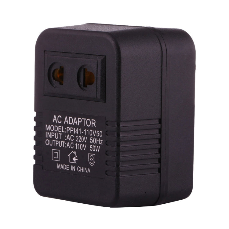 220V zu 110V 50W AC Stromsteckdosenadapter, EU/US-Stecker zu US-Stecker, 220V zu 110V 50W
