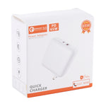 PD65W-A6 PD 65W Faltbarer 90-Grad-Stecker Tragbares Multifunktions-USB-Schnellladegerät, US-Stecker