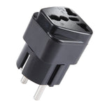 Tragbarer Universal UK-Stecker zu EU-Stecker Stromsteckdosen-Reiseadapter mit Sicherung, UK zu EU