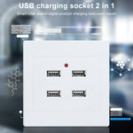 5V 3.1A 4-Port-USB-Wandladegerät-Adapter-Dockingstation-Steckdosenleiste, 36V Eingang, 4 Ports USB 2.0