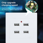 5V 3.1A 4-Port-USB-Wandladegerät-Adapter-Dockingstation-Steckdosenleiste, 36V Eingang, 4 Ports USB 2.0