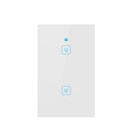 WS-US-02 EWeLink APP & Touch-Steuerung 2A 2-fach Gehärtetes Glas Panel Intelligenter Wandschalter, AC 90V-250V, US-Stecker, 2-fach