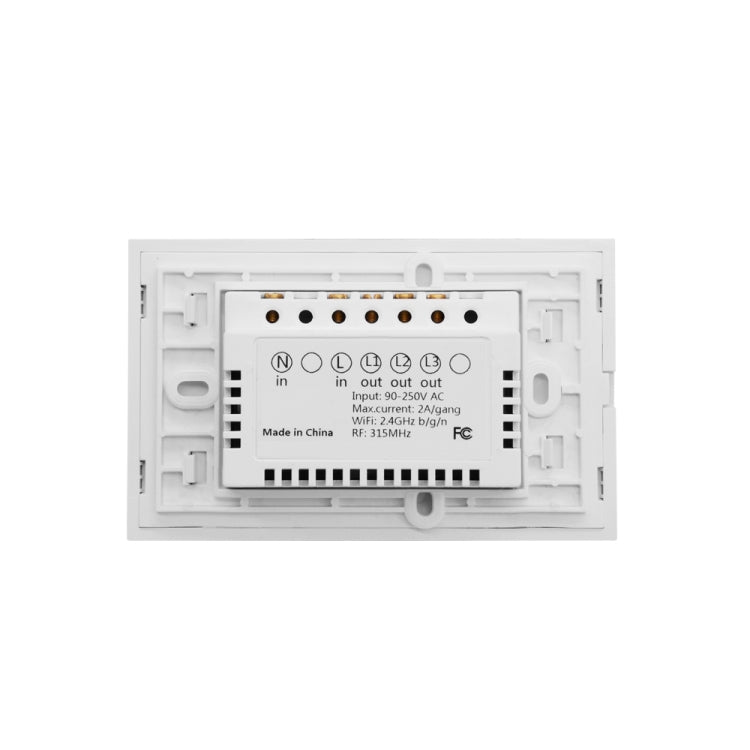 WS-US-02 EWeLink APP & Touch-Steuerung 2A 2-fach Gehärtetes Glas Panel Intelligenter Wandschalter, AC 90V-250V, US-Stecker, 2-fach