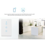 WS-US-02 EWeLink APP & Touch-Steuerung 2A 2-fach Gehärtetes Glas Panel Intelligenter Wandschalter, AC 90V-250V, US-Stecker, 2-fach