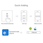 WS-US-02 EWeLink APP & Touch-Steuerung 2A 2-fach Gehärtetes Glas Panel Intelligenter Wandschalter, AC 90V-250V, US-Stecker, 2-fach