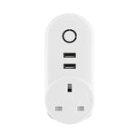 SA-002 2 USB-Anschlüsse + 1 EU-Steckdose WiFi Smart Steckdose, Kompatibel mit Alexa und Google Home, AC 110V-230V, EU-Stecker, UK-Stecker, US-Stecker
