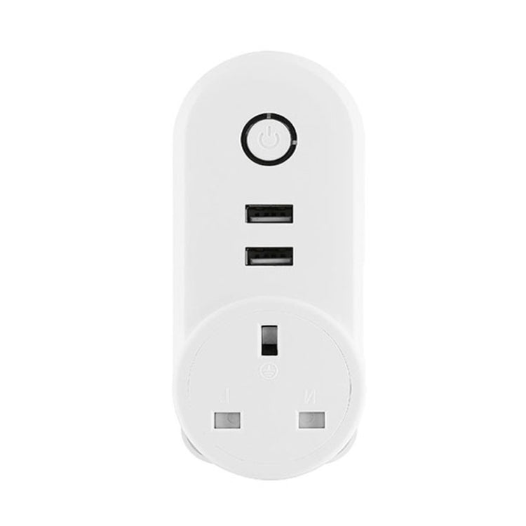 SA-002 2 USB-Anschlüsse + 1 EU-Steckdose WiFi Smart Steckdose, Kompatibel mit Alexa und Google Home, AC 110V-230V, EU-Stecker, UK-Stecker, US-Stecker