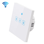 WS-EU-03 EWeLink APP & Touch-Steuerung 2A 3-fach gehärtetes Glas-Panel Smart Wand-Schalter, AC 90V-250V, EU-Stecker, 3-fach