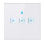 WS-EU-03 EWeLink APP & Touch-Steuerung 2A 3-fach gehärtetes Glas-Panel Smart Wand-Schalter, AC 90V-250V, EU-Stecker, 3-fach