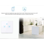 WS-EU-03 EWeLink APP & Touch-Steuerung 2A 3-fach gehärtetes Glas-Panel Smart Wand-Schalter, AC 90V-250V, EU-Stecker, 3-fach