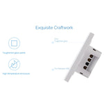 WS-EU-03 EWeLink APP & Touch-Steuerung 2A 3-fach gehärtetes Glas-Panel Smart Wand-Schalter, AC 90V-250V, EU-Stecker, 3-fach