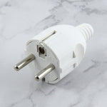 Seitenverkabelter tripolarer Netzstecker, EU-Stecker