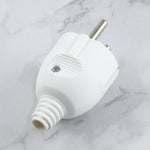 Seitenverkabelter tripolarer Netzstecker, EU-Stecker