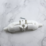Seitenverkabelter tripolarer Netzstecker, EU-Stecker