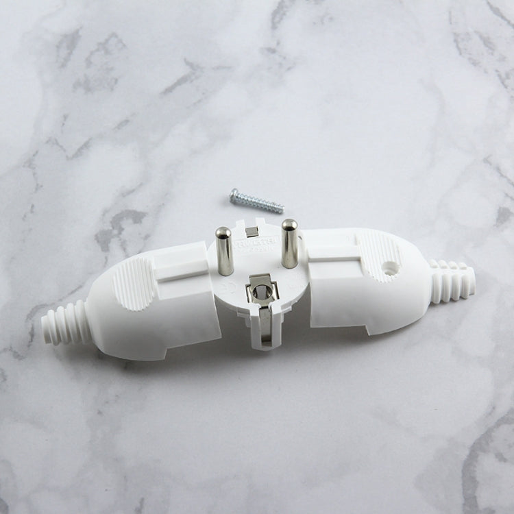 Seitenverkabelter tripolarer Netzstecker, EU-Stecker