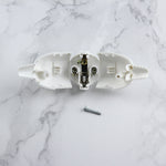 Seitenverkabelter tripolarer Netzstecker, EU-Stecker