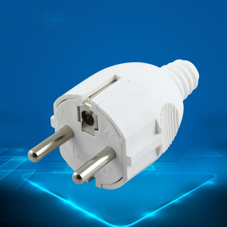 Seitenverkabelter tripolarer Netzstecker, EU-Stecker