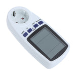 AC 230V 50Hz Max 16A LCD-Anzeige Energiemessgerät Watt Volt Spannung Leistungsanalysator Automatischer Stromverbrauchsmonitor Analysator Leistung, EU-Stecker, AC 230V EU-Stecker
