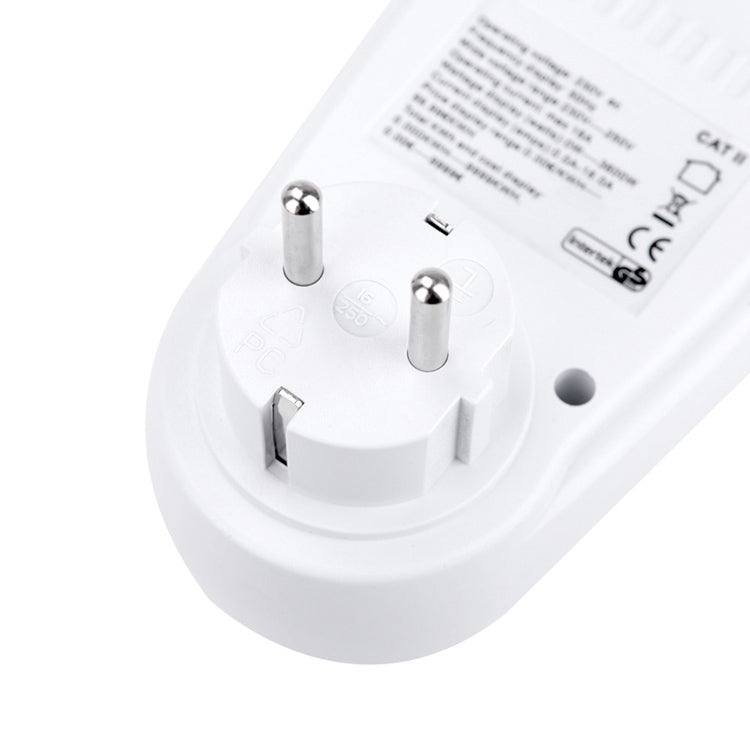AC 230V 50Hz Max 16A LCD-Anzeige Energiemessgerät Watt Volt Spannung Leistungsanalysator Automatischer Stromverbrauchsmonitor Analysator Leistung, EU-Stecker, AC 230V EU-Stecker