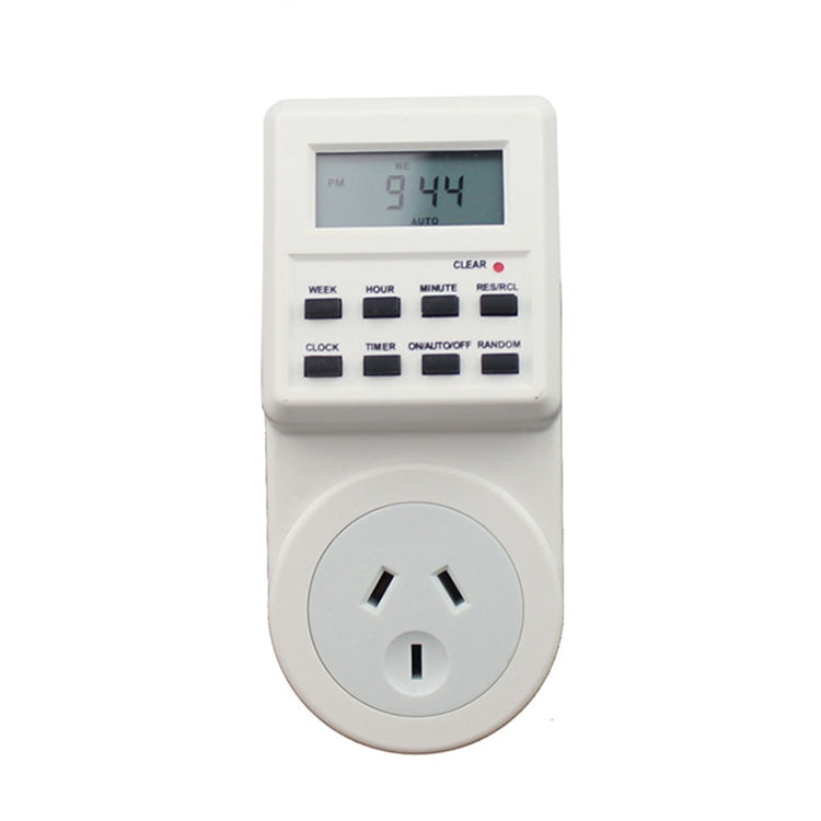 AC 240V Smart Home Steckdose mit LCD-Anzeige Uhr Sommerzeitfunktion 12/24 Stunden umschaltbare Zeitschaltuhr Steckdose, AU-Stecker, AC 240V AU-Stecker