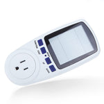 AC 120V 60Hz Max 15A LCD-Anzeige Strommessgerät Energie Watt Ampere Volt Stromverbrauchsmonitor Analysator, US-Stecker, AC 120V US-Stecker