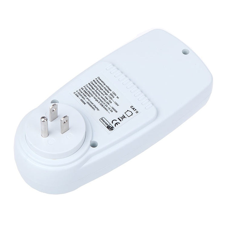 AC 120V 60Hz Max 15A LCD-Anzeige Strommessgerät Energie Watt Ampere Volt Stromverbrauchsmonitor Analysator, US-Stecker, AC 120V US-Stecker