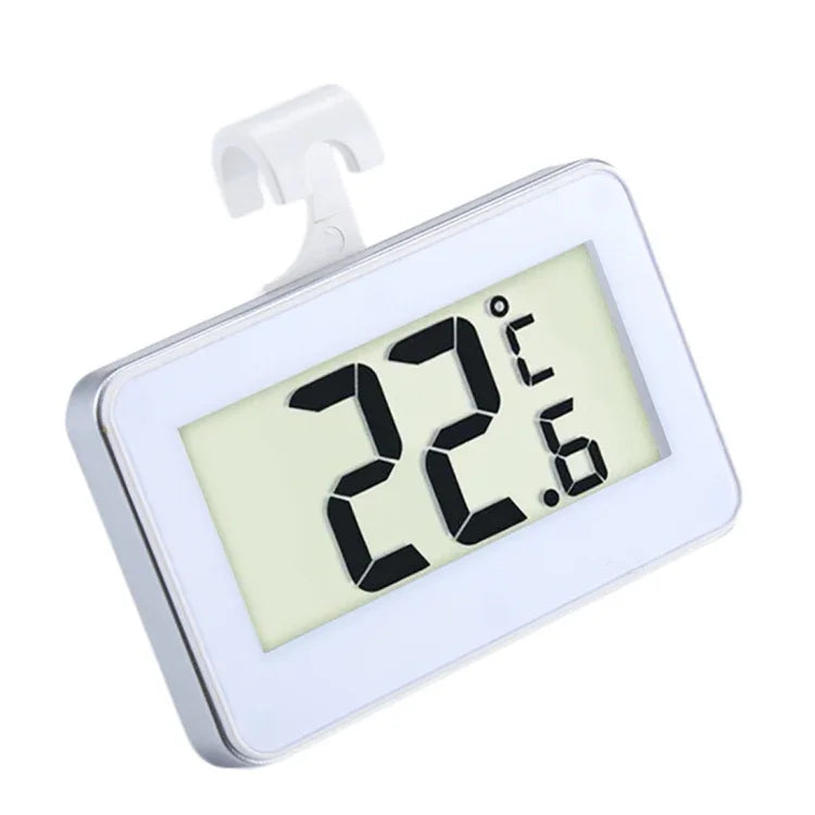 Mini-Kühlschrankthermometer, digitales LCD-Display, Gefriertemperaturmesser mit Haken, Kühlschrankthermometer