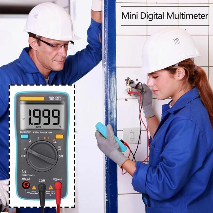 ZT98 CAT III 600V tragbares digitales Multimeter 2000 Zählungen Hintergrundbeleuchtung AC / DC Strom Spannungsprüfer mit LCD-Bildschirm & Halter, ZT98