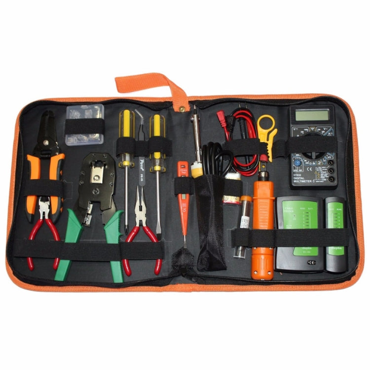 JAKEMY PS-P15 16-in-1 Professionelles LAN-Netzwerk-Kit Crimper Kabel Abisolierzange Cutter Schraubendreher Werkzeug, 16-in-1