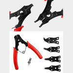 4-in-1 Zange 10-15mm Sicherungsring Zangen Kombination Halteclip 45-180 Grad, 4-in-1
