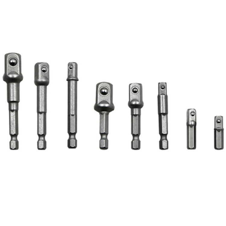 8 Stück/Set Stecknuss Bit Verlängerungsstange Sechskantschaft Adapter Bohrer Muttertreiber Bohrer Bit, 1/4(65/50/30/25mm), 3/8(65/50mm), 1/2(73/50mm), 8 Stück/Set Länge:65-73mm