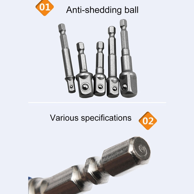 3 Stück/Set Stecknuss Bit Verlängerungsstange Sechskantschaft Adapter Bohrer Muttertreiber Bohrer Bit (1/4, 3/8, 1/2 Zoll), Länge:65-73mm, 3 Stück/Set Länge:65-73mm