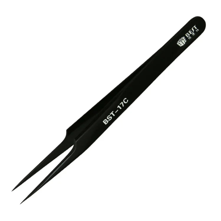BEST BST-17C Neueste extra lange Präzisions-Wimpernverlängerungs-Volumenpinzette aus Edelstahl, BST-17C