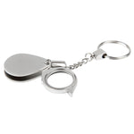 Tragbare Faltlupe Metall Schmuck Antik Vergrößerungsglas Lupe Schlüsselanhänger