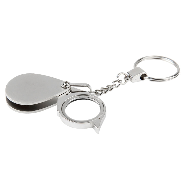 Tragbare Faltlupe Metall Schmuck Antik Vergrößerungsglas Lupe Schlüsselanhänger