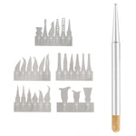28-in-1 Handy-CPU-BGA-Chip-Entfernungs-Reparatur-Set aus Silizium-Mangan-Legierungsklingen zum Abkratzen, 28-in-1