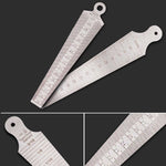 Keil-Fühlerlehre 15-30 mm, Edelstahl-Lineal, Inspektions-Konuslehre, metrisch-imperiales Messwerkzeug, 15-30 mm metrisch-imperial