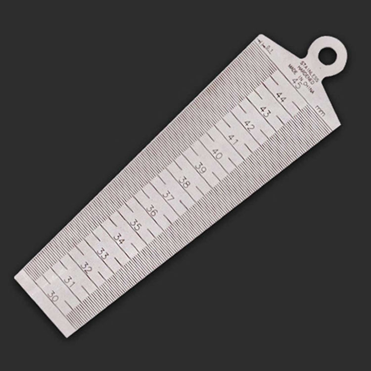 Keilfühlerlehre 30-45 mm, Edelstahl-Lineal, Inspektions-Konuslehre, metrisches Messwerkzeug, Spalt 30-45 mm metrisch