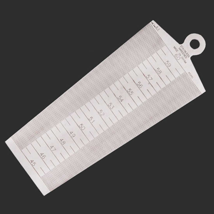 Wedge Feeler Gap 45-60mm Stainless Steel Ruler Inspection Taper Gauge Metric Measure Tool, 45-60mm Metric