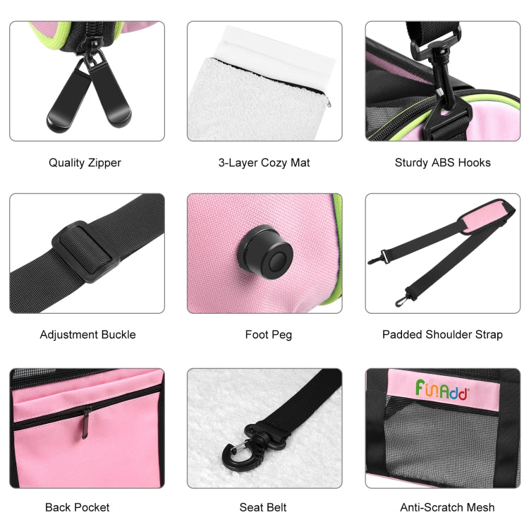 FUNADD Haustier-Reisetasche, faltbare Schultertasche, Tragetasche
