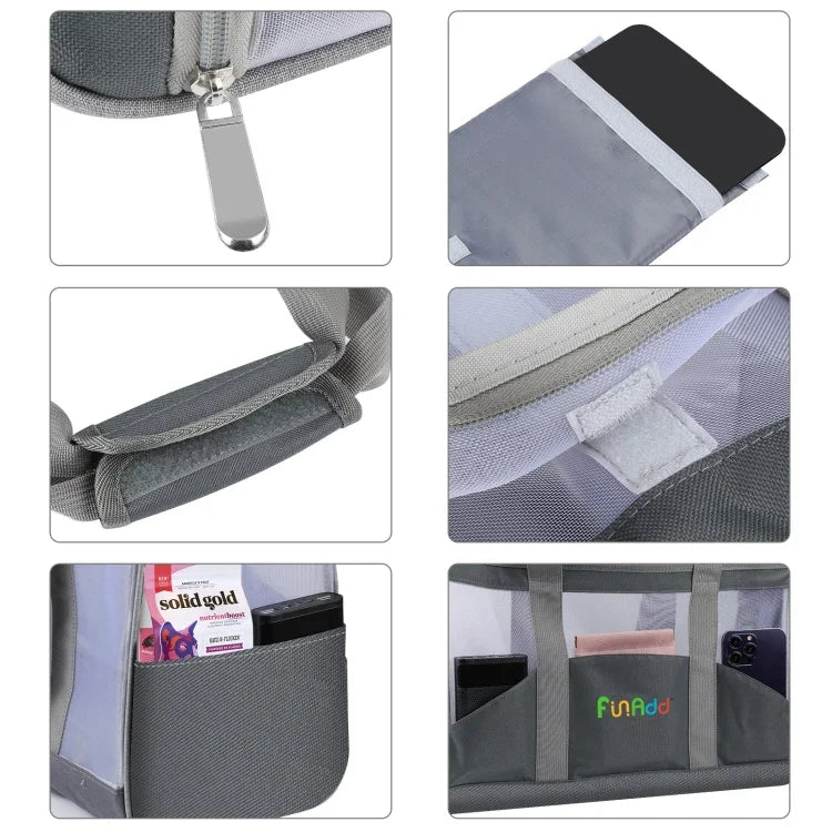 FUNADD Tragbare, atmungsaktive Haustiertasche, Outdoor-Schultertasche, atmungsaktive Haustiertasche