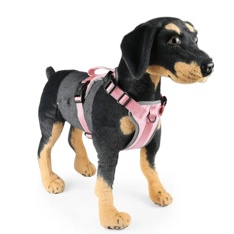 FunAdd Hundegeschirr mit Traktionsseil, reflektierendem, atmungsaktivem Nylon, Größe: M
