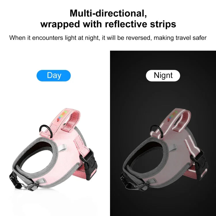 FunAdd Hundegeschirr mit Traktionsseil, reflektierendem, atmungsaktivem Nylon, Größe: S