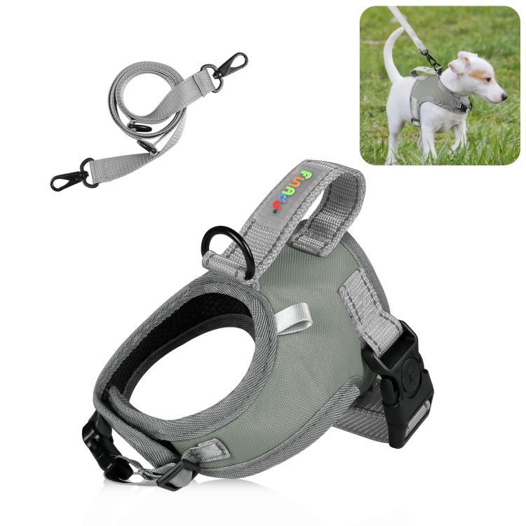FunAdd Hundegeschirr mit Traktionsseil, reflektierendem, atmungsaktivem Nylon, Größe: S