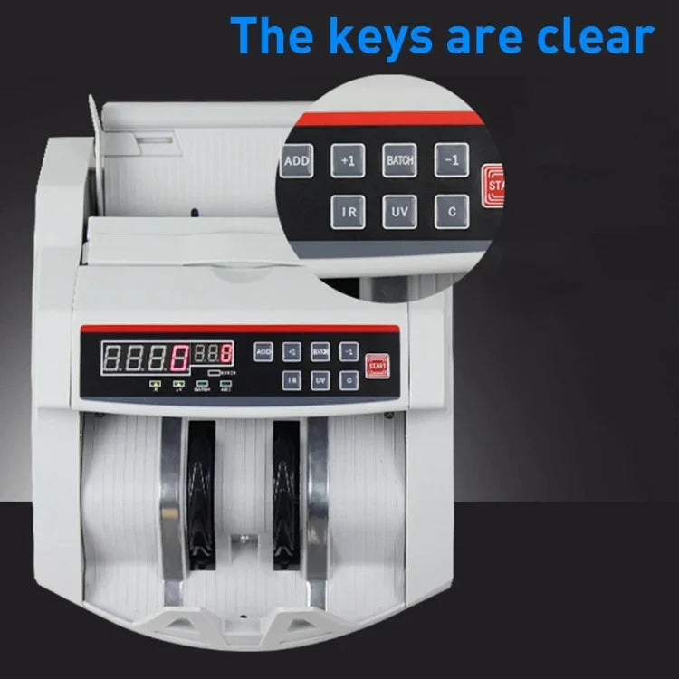 2108UV/IR 220V Multi-Currency Currency Counter, Specification: UK Plug, 220V UK Plug